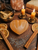 Selenit orange srdce