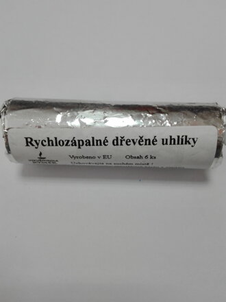 Rýchlozápalné drevené uhlíky - malé