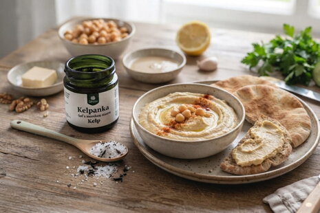 Domáca cícerová nátierka (Hummus) s kelpankou